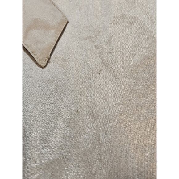 Vintage Fleet Street Trench Coat Women's Sz 10 Shiny Khaki Tan Double Breasted - Picture 12 of 13